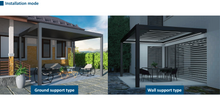 Load image into Gallery viewer, Aluminum Louvered Pergola Shade with Gutter-Match with windproof curtains /sqm
